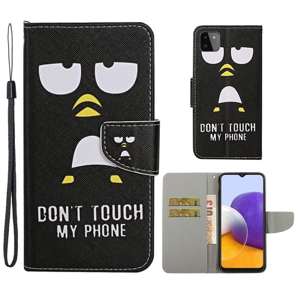 Wonderland Samsung Galaxy A22 5G Flippetui - Don't Touch My Phone