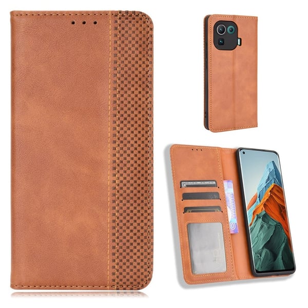 Bofink Vintage Xiaomi Mi 11 Pro lærveske - Brun