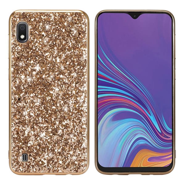 Glitter Samsung Galaxy A10 cover - Guld