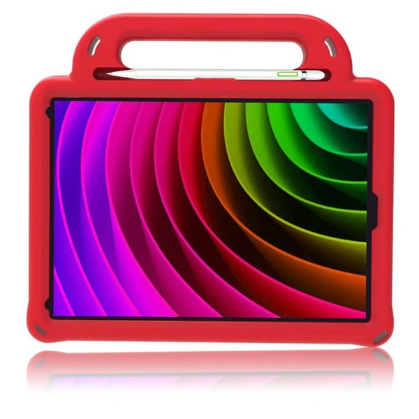iPad (2018) trekantmønster barnevennlig etui - Rød