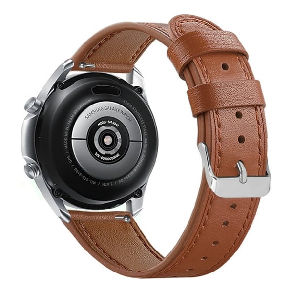 Urrem i ekte lær til Samsung Galaxy Watch 3 (41 mm) - Brun