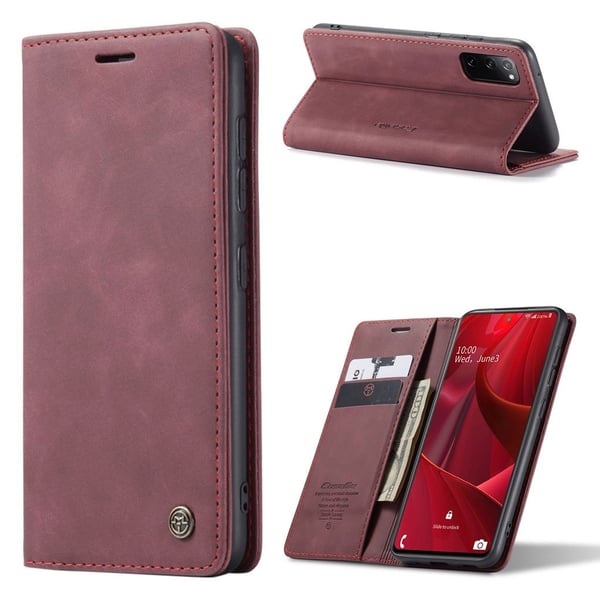 CaseMe Samsung Galaxy S20 FE 5G / S20 Fe Vintage Etui - Rød CaseMe Samsung Galaxy S20 FE 5G / S20 Fe Vintage Etui - Rød