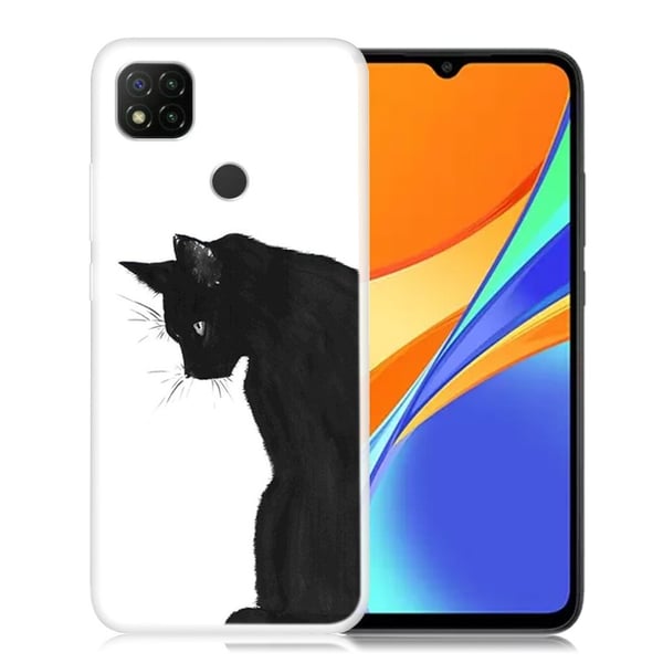 Deco Xiaomi Redmi 9C Etui - Svart Katt