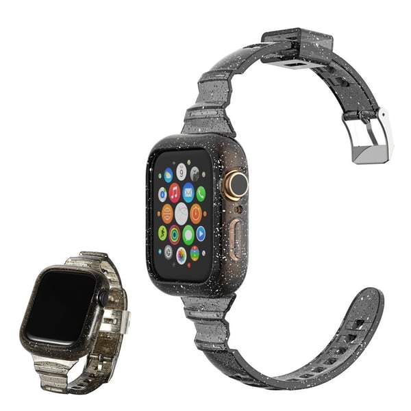 Armbånd med glittertema til Apple Watch Series 6 / 5 40 mm - Svart