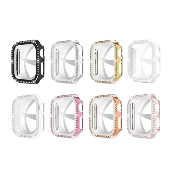 Dekorramme med rhinestone til Apple Watch Series 3/2/1 42 mm - Svart
