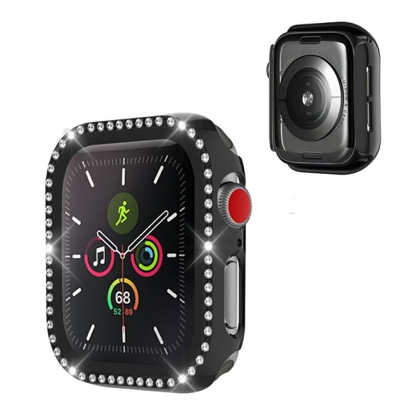 Dekorramme med rhinestone til Apple Watch Series 3/2/1 42 mm - Svart