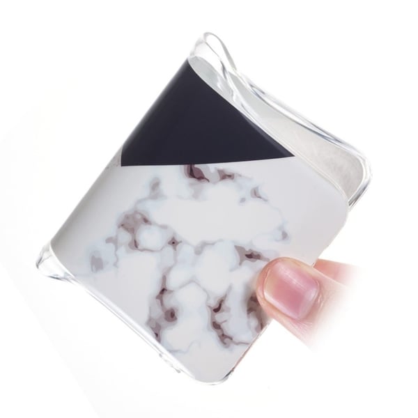 Marble Samsung Galaxy M20 cover - Rose / hvid / sort