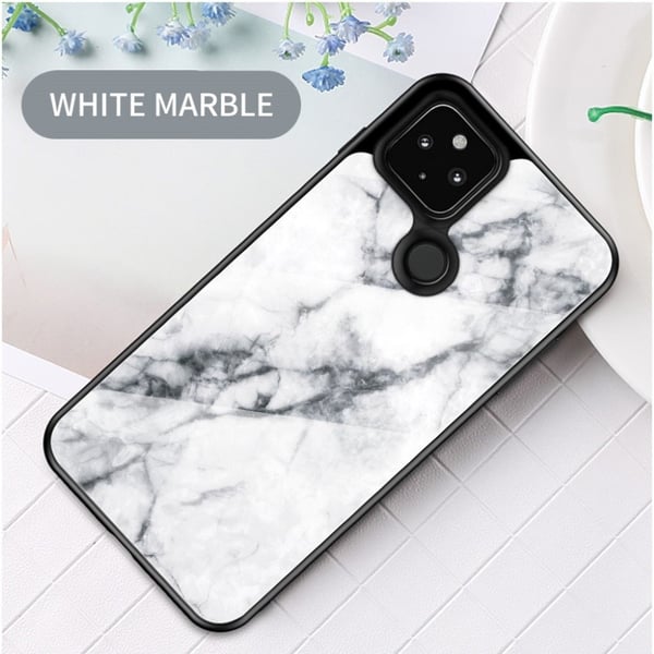 Fantasy Marble Google Pixel 4a 5G Deksel - Hvit Klinkekule