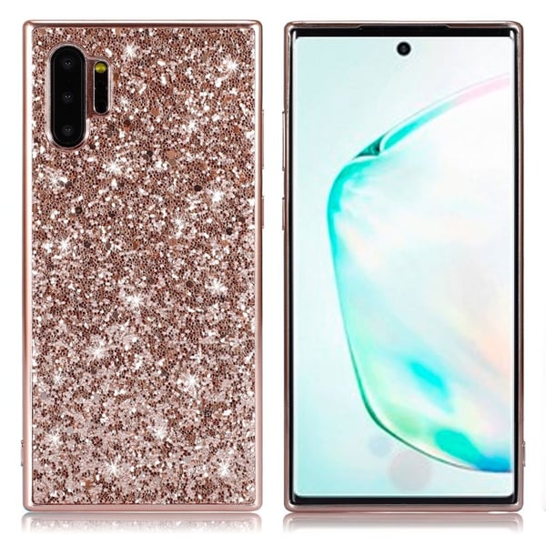 Glitter Samsung Galaxy Note 10 Pro deksel - Rose gull