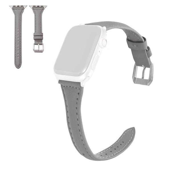 Apple Watch Series 6 / 5 40 mm enkel lærklokkebånd - Grå