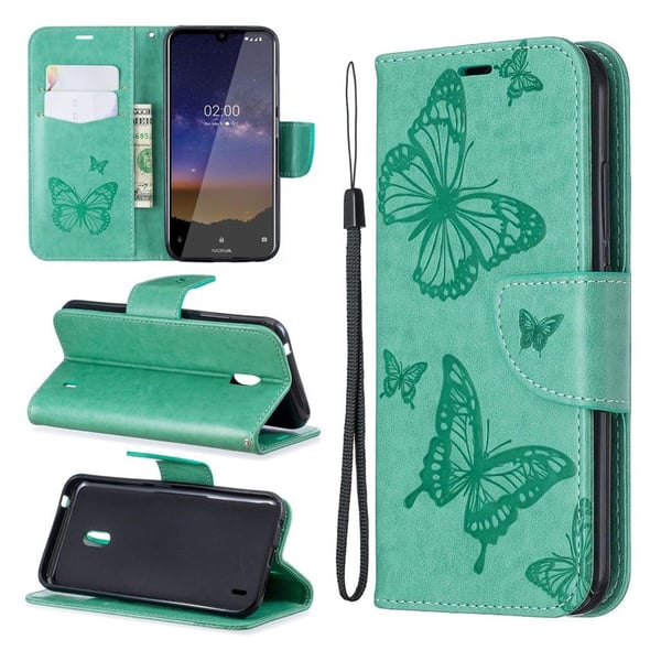 Butterfly Nokia 2.2 etui - Grøn