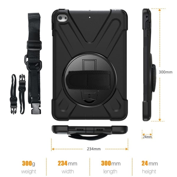 iPad Mini (2019) X-Shape silikonfodral - Svart