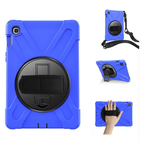 Samsung Galaxy Tab S5e 360 Graders X-Shape Silikon Combo Etui - Blå