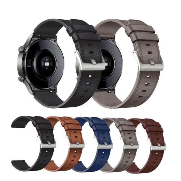 Huawei Watch GT 2 Pro / GT 2 46 mm lærarmbånd - Svart