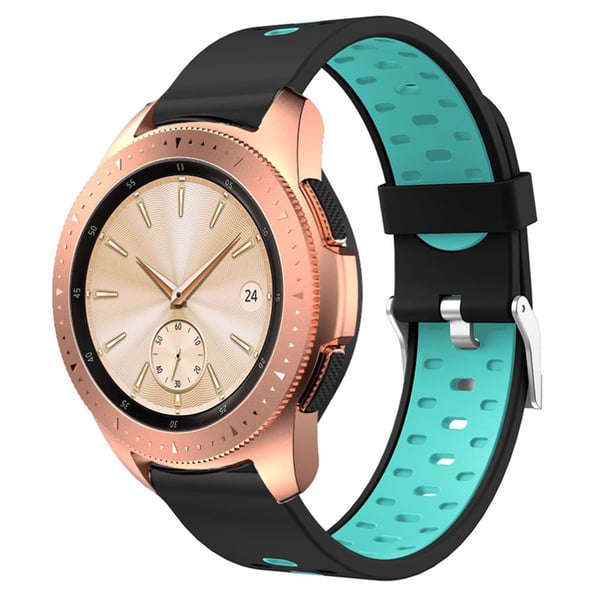 Garmin Forerunner 245 tofarvet silikone Urrem - Sort / Cyan
