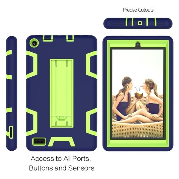 Amazon Kindle (2019) Kult Silikondeksel - Mørk Blå / Grønn