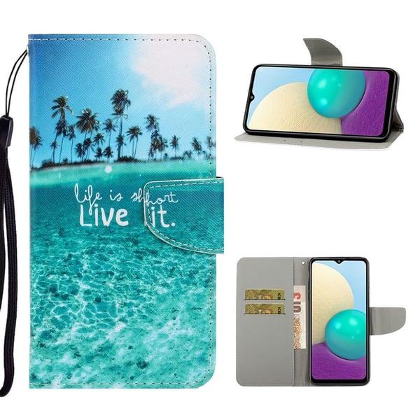 Wonderland Samsung Galaxy M02 / A02 Flippetui - Life Is Short Live It