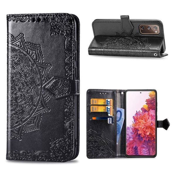 Mandala Samsung Galaxy S20 FE 5G / S20 Fe Flippetui - Svart