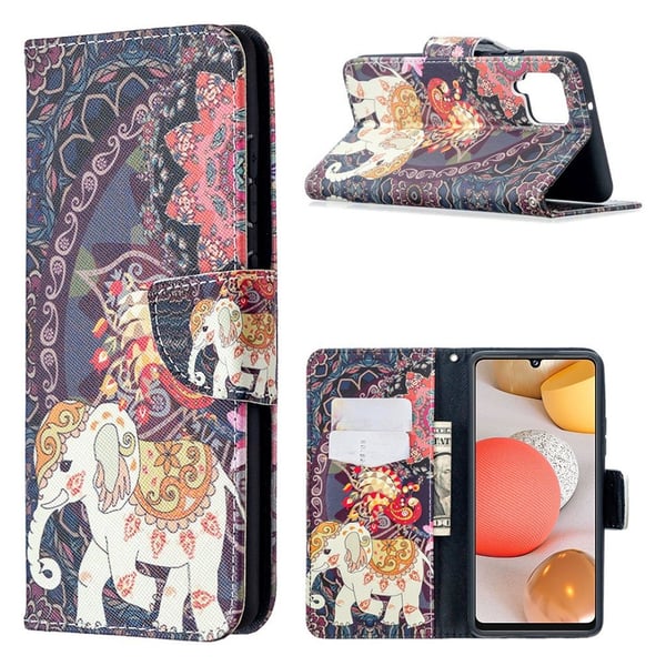 Wonderland Samsung Galaxy A42 5G Flippetui - Malanda og Elefant
