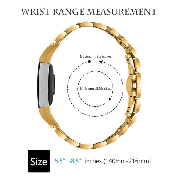 Fitbit Charge 2 klokkerem i rustfritt stål - Gull
