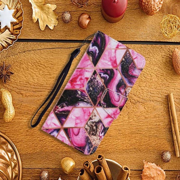 Wonderland Samsung Galaxy A51 Flippetui - Rosa Geometri