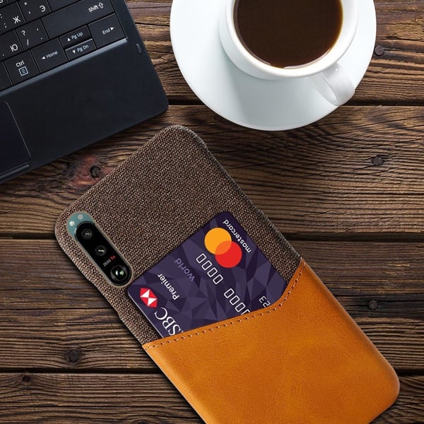 Bofink Sony Xperia 5 III Card Suojakuori - Ruskea