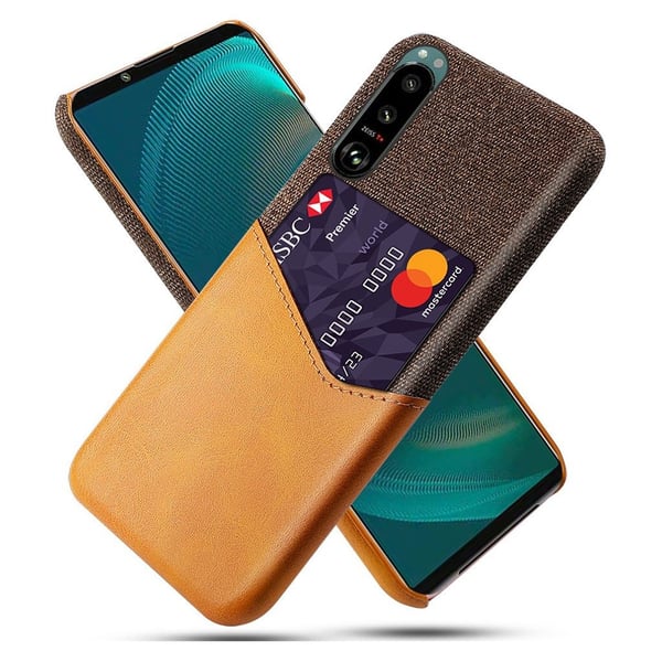 Bofink Sony Xperia 5 III Card Suojakuori - Ruskea