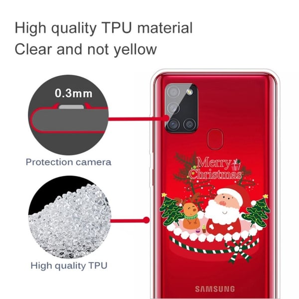 Joulu Samsung Galaxy A21s tapauksessa - Santa Ja Hirvi