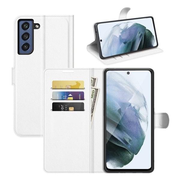 Classic Samsung Galaxy S21 FE Flip etui - Hvid