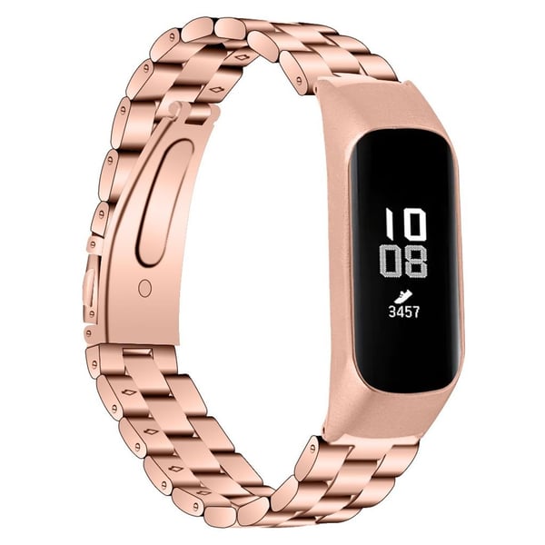Samsung Galaxy Fit e klockarmband i rostfritt stål med tre pärlor - Roséguld Samsung Galaxy Fit e klockarmband i rostfritt stål med tre pärlor - Roséguld