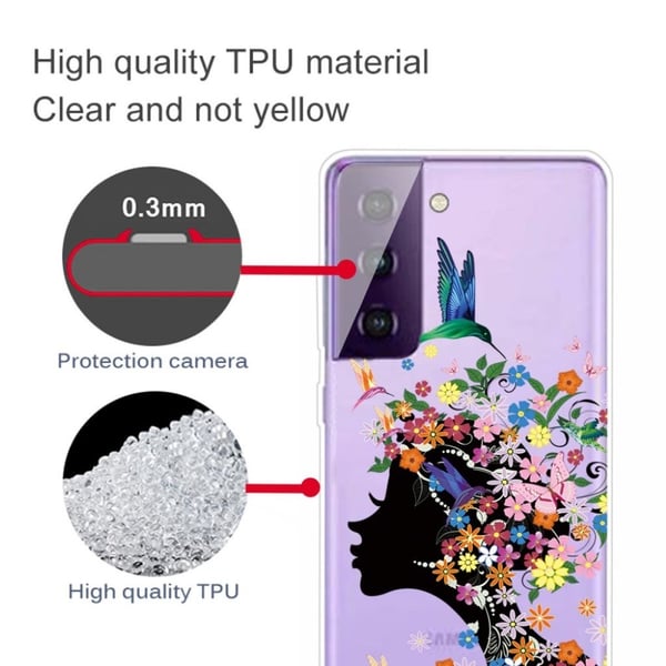 Deco Samsung Galaxy S21 Plus 5G skal - Blommig Flicka