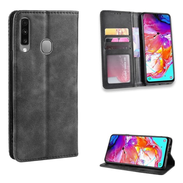 Bofink Vintage Samsung Galaxy A20s leather veske - Svart