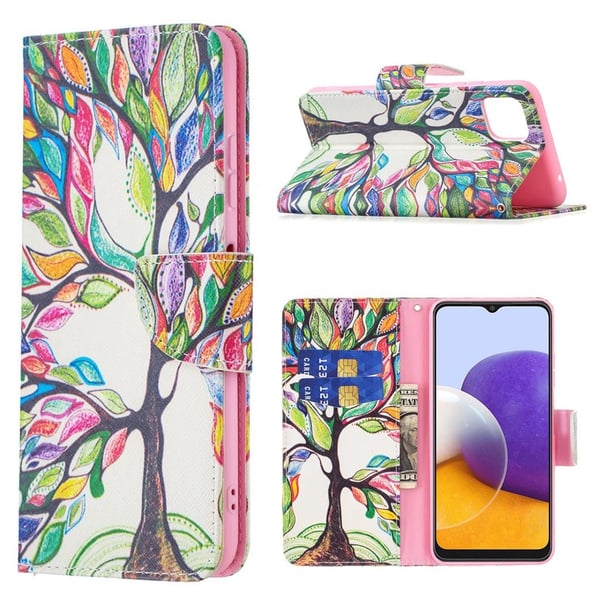 Wonderland Samsung Galaxy A22 5G Flippetui - Fargerik Tre