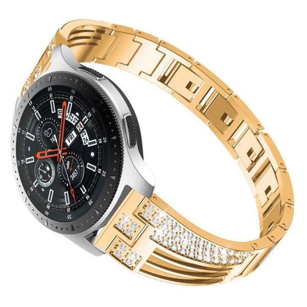Samsung Galaxy Watch 46mm / Gear S3 Rhinestone Dekor Klokkereim - Gull Samsung Galaxy Watch 46mm / Gear S3 Rhinestone Dekor Klokkereim - Gull