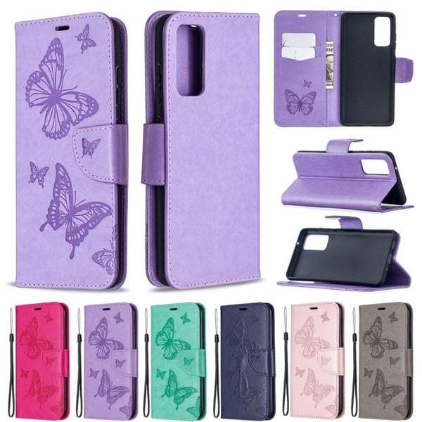 Butterfly Samsung Galaxy S20 FE 5G / S20 Fe Flippetui - Rose Gull
