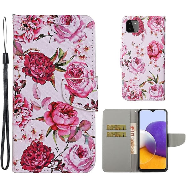Wonderland Samsung Galaxy A22 5G flip etui - Rose Wonderland Samsung Galaxy A22 5G flip etui - Rose