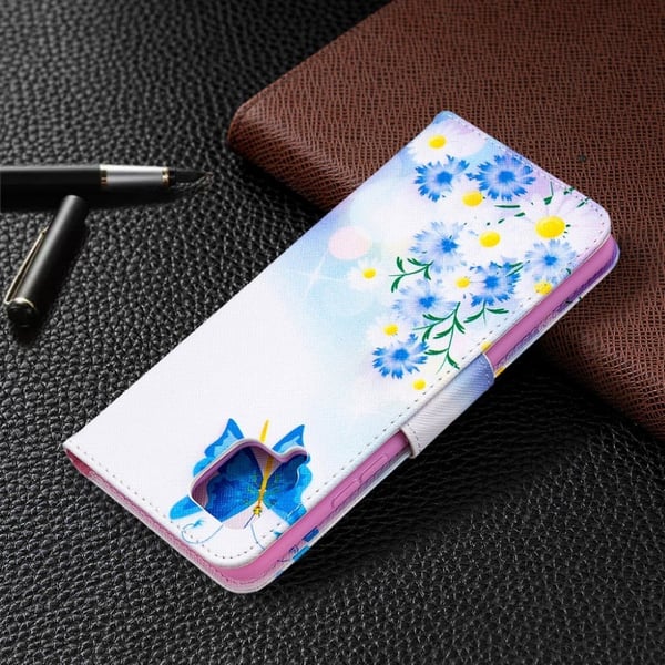 Wonderland Samsung Galaxy A42 5G Flippetui - Sommerfugl og Blomster