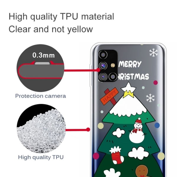 Juleveske til Samsung Galaxy M31s - Snømann På Treet