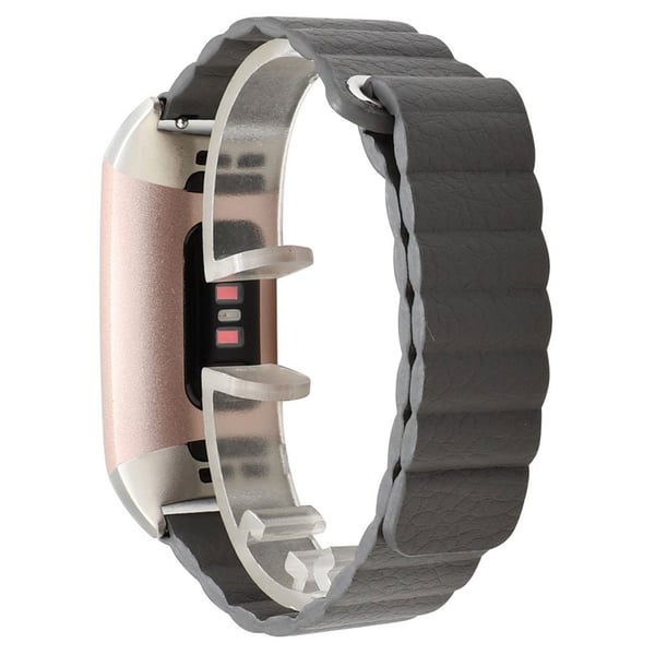 Fitbit Charge 3 ægte læder Urrem - Grå Fitbit Charge 3 ægte læder Urrem - Grå