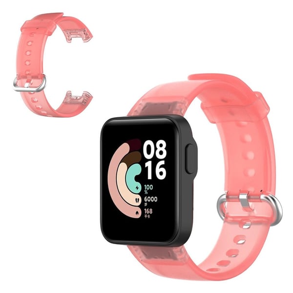 Xiaomi Mi Watch Lite / Redmi Watch gjennomsiktig klokkebånd - Gjennomsiktig Rød