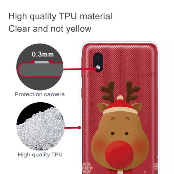 Jul Samsung Galaxy A01 Core-etui - Elg Med Rød Nese