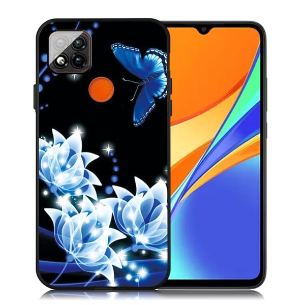 Imagine Xiaomi Redmi 9C Etui - Blå Blomst