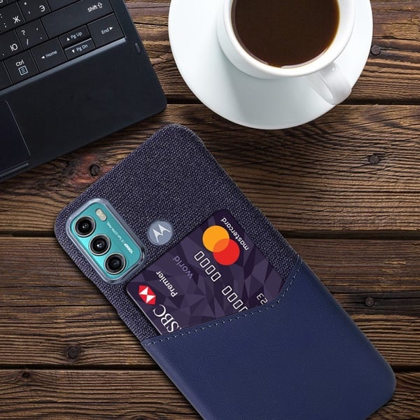 Bofink Motorola Moto G60 Card Deksel - Blå