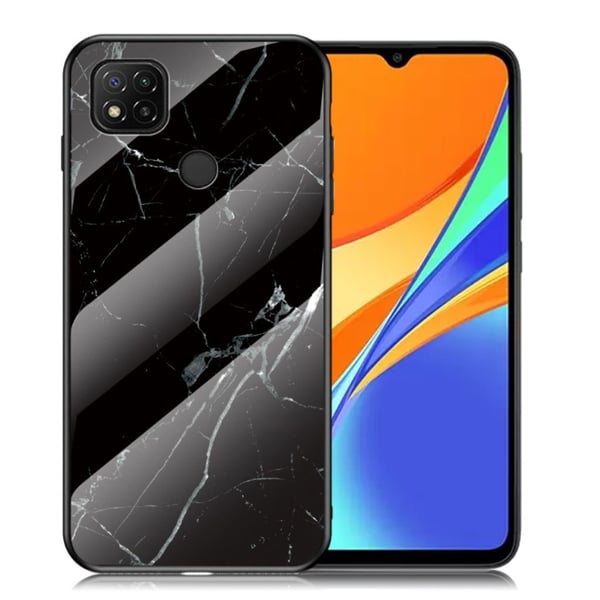 Fantasy Marble Xiaomi Redmi 9C Deksel - Svart Klinkekule