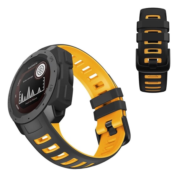 Garmin Instinct Esports /Instinct tofarget silikonklokkearmbånd - Svart / Gul