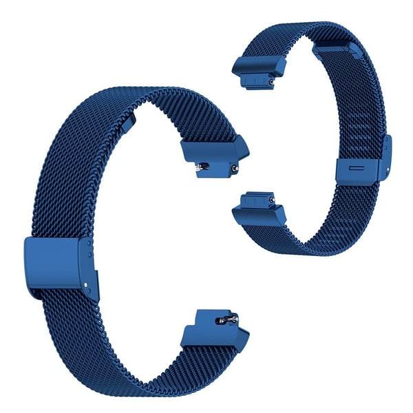 Fitbit Ace 2 / Inspire HR milanese stainless steel watch band - Dark Blue / Size: L Fitbit Ace 2 / Inspire HR milanese stainless steel watch band - Dark Blue / Size: L