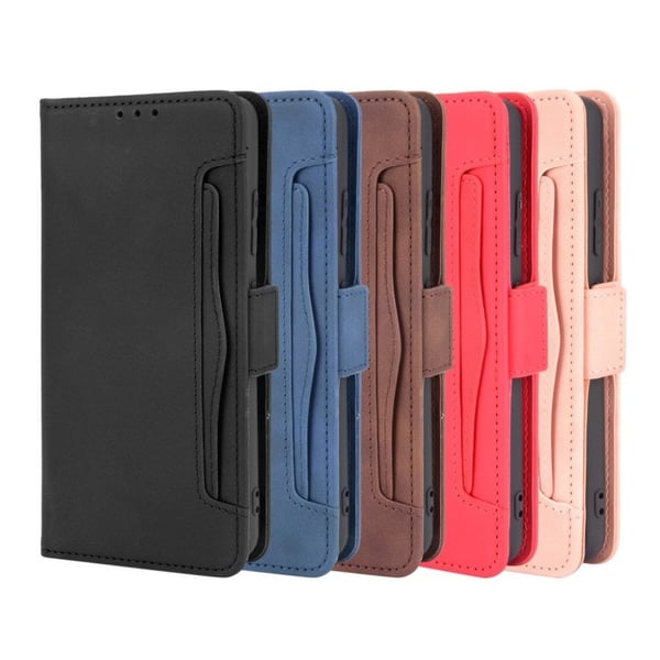 Modern-styled Læder Pung Etui til Samsung Galaxy A32 - Brun