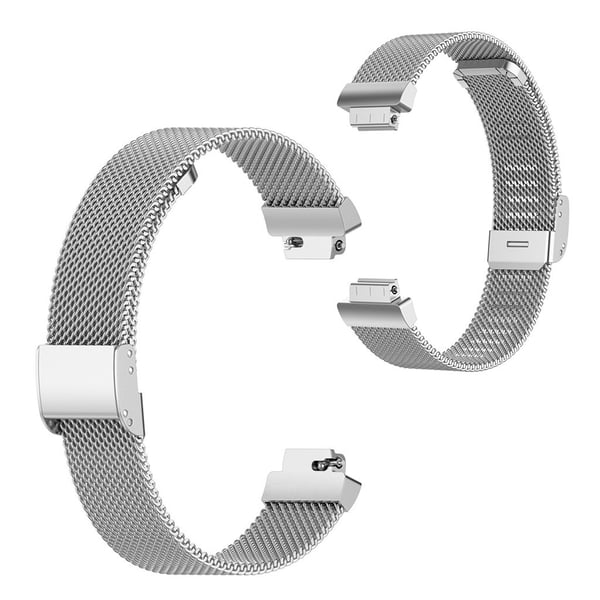 Fitbit Ace 2 / Inspire HR milanesisk urrem i rustfritt stål - Sølv / Størrelse: L