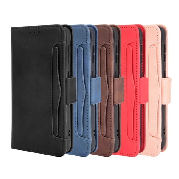 Modern-styled Lær Lommebok Etui til Samsung Galaxy Xcover 5 - Rød