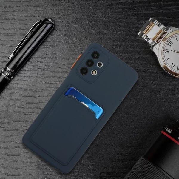 Card Holder Cover til Samsung Galaxy A32 - Mørkeblå